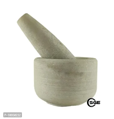 SHREE GANESH ENTERPRISES - White marble imam dasta/mortar and pestle set/ohkli musal/kharal/idi kallu/khal musal/khalbatta/spice grinder/kitchen - medicines masher- handicarafts marble pestle/kharal-thumb2