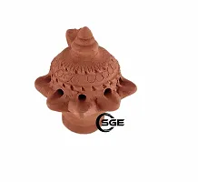 Shree Ganesh Enterprises Indian Festival D?cor Clay 5 Wick Magic Diya Handmade Terracotta Diya - Terracotta Festival D?cor Diya ? Arti/Pooja Diya ? Mitti Temple D?cor Diya-thumb1