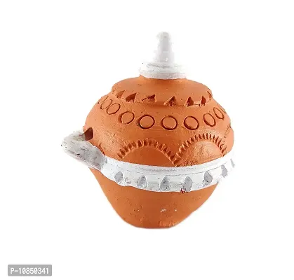 Shree Ganesh Enterprises Magic Lamp Indian Traditional Festivals Clay for Interior Decor - Terracotta Handmade Clay Diya for Pooja, Diwali Decoration