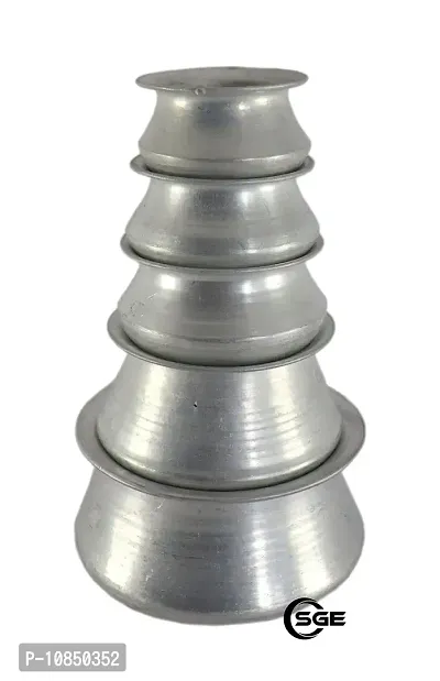 SHREE GANESH ENTERPRISES- aluminium water pot - vaastu d?cor showpiece - home d?cor item - puja decoration kalash ? mini size worship water pot set of 5 ? hindu religious d?cor ? indian home decor.-thumb2