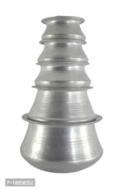 SHREE GANESH ENTERPRISES- aluminium water pot - vaastu d?cor showpiece - home d?cor item - puja decoration kalash ? mini size worship water pot set of 5 ? hindu religious d?cor ? indian home decor.