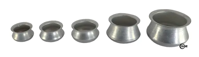 SHREE GANESH ENTERPRISES- aluminium water pot - vaastu d?cor showpiece - home d?cor item - puja decoration kalash ? mini size worship water pot set of 5 ? hindu religious d?cor ? indian home decor.-thumb4