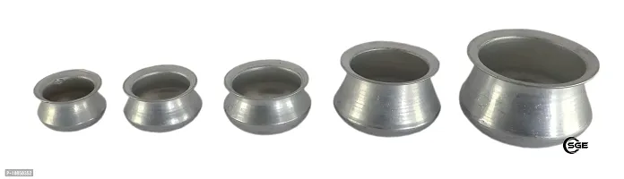 SHREE GANESH ENTERPRISES- aluminium water pot - vaastu d?cor showpiece - home d?cor item - puja decoration kalash ? mini size worship water pot set of 5 ? hindu religious d?cor ? indian home decor.-thumb5