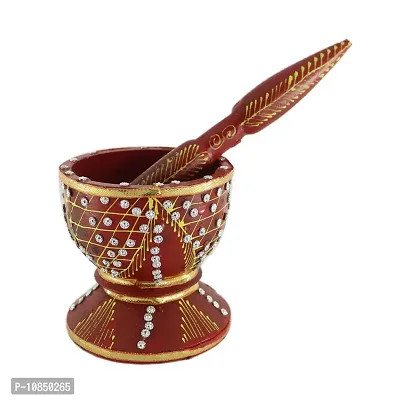 SHREE GANESH ENTERPRISES - Fancy Mortar & Pestle (okhal musal) Used for Marriage shaguns and Rituals - Diya Home Wedding Fancy Okhli & Musar !! Marriage okhali and Musal ? Fancy Home Decorative