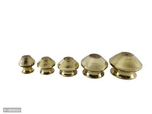 SHREE GANESH ENTERPRISES- Brass Water Pot - Vaastu D?cor Showpiece - Home D?cor Item - Puja Decoration Kalash ? Mini Size Worship Water Pot Set of 5 ? Hindu Religious D?cor ? Indian Home Decor.-thumb5