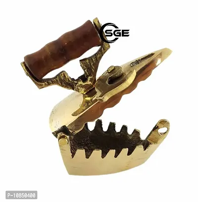 SHREE GANESH ENTERPRISES - Baby Cry Toy - Toy Brass Iron with Wooden Handle - Solid Brass Toy - Iron Charcoal Brass Iron (Press) Showpiece Miniature Decorative ? Heavy Brass Paper Weight.-thumb4