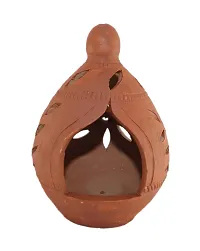 Shree Ganesh Enterprises Brown Coconut Shape Terracotta Hanging Lamp - Earthen Hanging Diya- Festival D?cor Mitti Diya - Handmade Clay Oil Lamp for Home-Balcony-Diwali D?cor & Gifting --thumb4