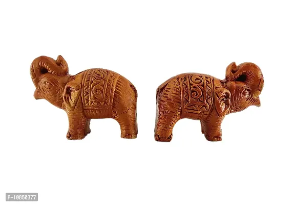 Shree Ganesh Enterprises Set of 1 Clay Mitti Elephant Figure Statue Decoration Home Decor for Kids and Artists Hobby and Gift Items