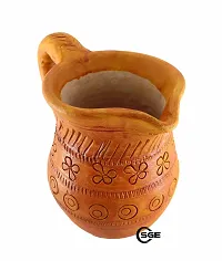 SHREE GANESH ENTERPRISES ? Water Pot ? Water jug with Handle ? Water Mug - Natural earthen Organic Clay vase - Terracotta Handmade Pot eco-Friendly Home kitchenware ? restro / dhabba jug.-thumb3