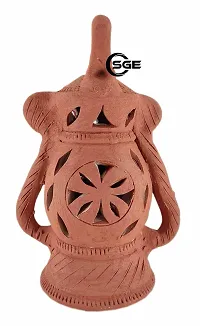 Shree Ganesh Enterprises Home Balcony Clay Lamp - Diwali Decor Bulb Lamp - Garden Terracotta Lamp ? Indoor Clay Lamp - Earthen Hanging Diya- Festival D?cor Mitti Diya-thumb3