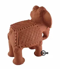 SHREE GANESH ENTERPRISES - Terracotta Elephant Figure Statue ? Clay Home Decoration Elephant Idol ? Indian Handmade Clay showpiece ? Elephant Figure Made in dhokra Style (NOT DHOKRA).-thumb4