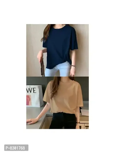 Classy Cotton Solid Tshirt for Women
