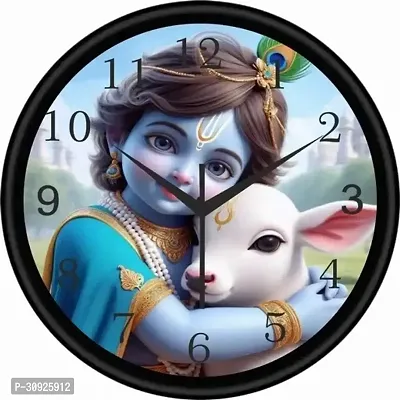 wall clock kirshana wall clock radhey wall clock shree shyam wall clock Plastic Glass Decorative Wall Clocks for HomeLiving Room Lobby KitchenPlastic Analog Stylish Wall Clock