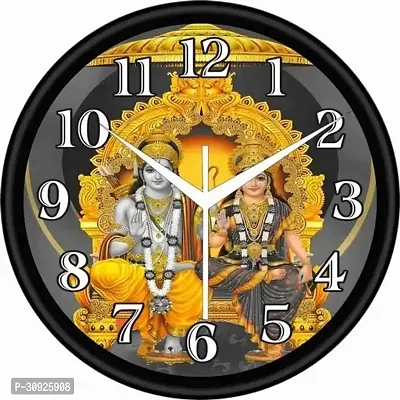 shree ram Sita wall clcokRound Shaped Designer Wall Clock with Glass premium 10 inch Wall ClocksDiwar gadi and gift s