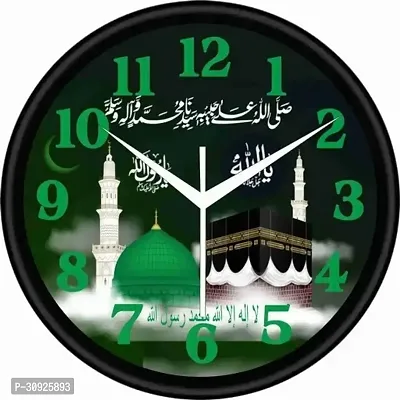 allha wall clcokRound Shaped Designer Wall Clock with Glass premium 10 inch Wall ClocksDiwar ghadi and gift s allha azan eslamik-thumb0