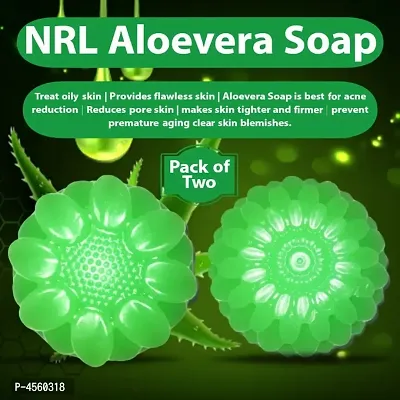 Handmade Green Aloevera Soap (100 gm)- Pack Of 2