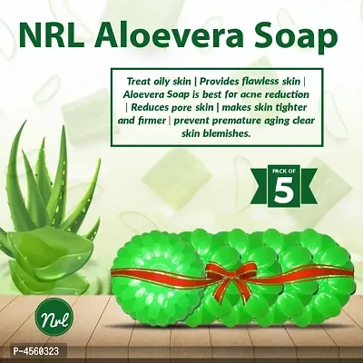 Handmade Green Aloevera Soap (100 gm)-Pack Of 5