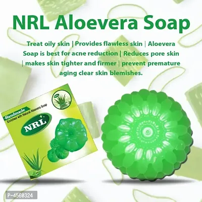 Handmade Green Aloevera Soap (100 gm)- Pack Of 3-thumb3