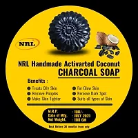 Nrl Handmade Activated Coconut Charcoal Soap Pack Of 2 Soap And Body Wash Soap-thumb1