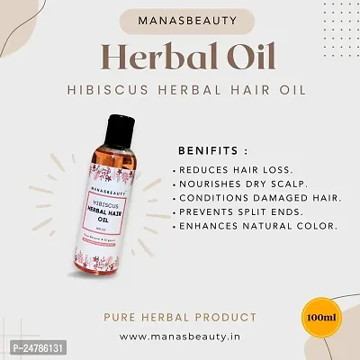 MANASBEAUTY HIBISCUS HERBAL HAIR OIL - 100 ml-thumb2