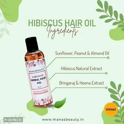 MANASBEAUTY HIBISCUS HERBAL HAIR OIL - 100 ml-thumb4