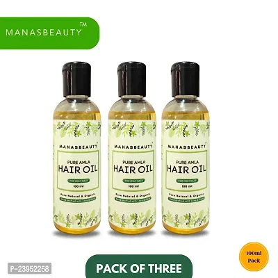 MANASBEAUTY PURE AMLA HAIR OIL - PACK OF THREE