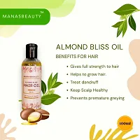 MANASBEAUTY ALMOND BLISS HAIR OIL - 100 ml-thumb1