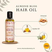 MANASBEAUTY ALMOND BLISS HAIR OIL - 100 ml-thumb2