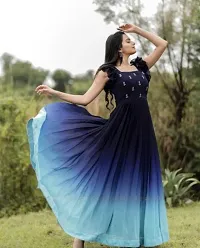 Classx Georgette Blue shaded gown-thumb2