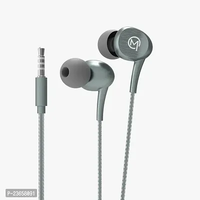 Stylish Grey In-ear Wired - 3.5 MM Single Pin Headphones With Microphone