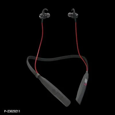 Stylish Black In-ear Bluetooth Wireless Neckband With Microphone-thumb0