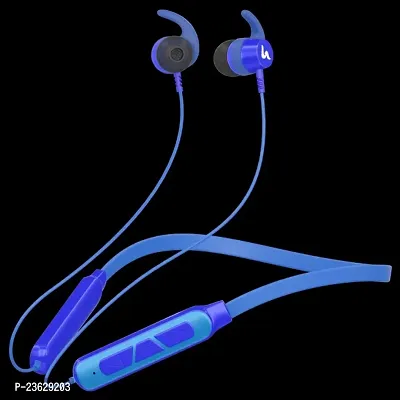 Stylish Blue In-ear Bluetooth Wireless Neckband With Microphone