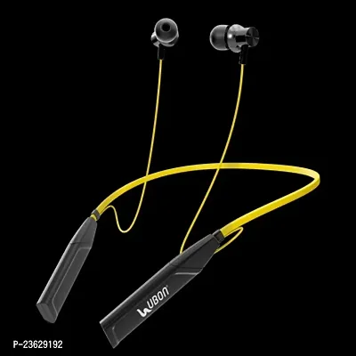 Stylish Black In-ear Bluetooth Wireless Neckband With Microphone