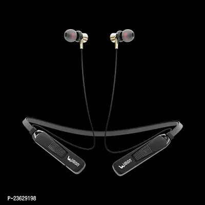 Stylish Black In-ear Bluetooth Wireless Neckband With Microphone