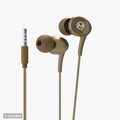 Stylish Brown In-ear Wired - 3.5 MM Single Pin Headphones With Microphone