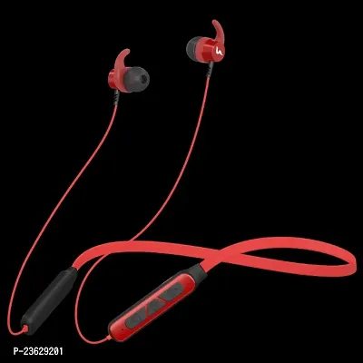 Stylish Red In-ear Bluetooth Wireless Neckband With Microphone