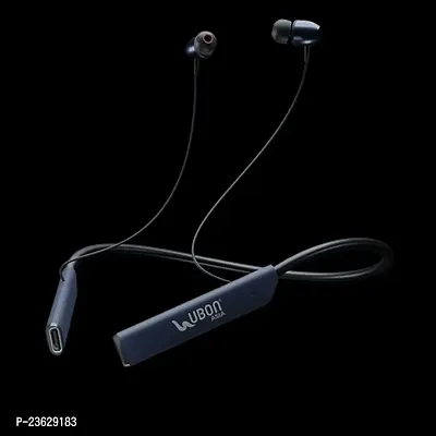 Stylish Blue In-ear Bluetooth Wireless Neckband With Microphone