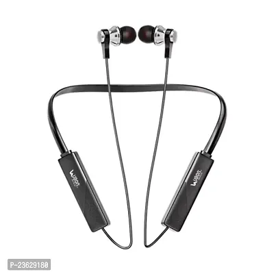 Stylish Black In-ear Bluetooth Wireless Neckband With Microphone-thumb0