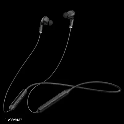 Stylish Black In-ear Bluetooth Wireless Neckband With Microphone