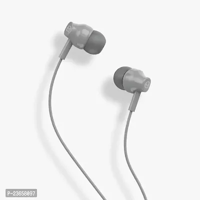 Stylish Grey In-ear Wired - 3.5 MM Single Pin Headphones With Microphone