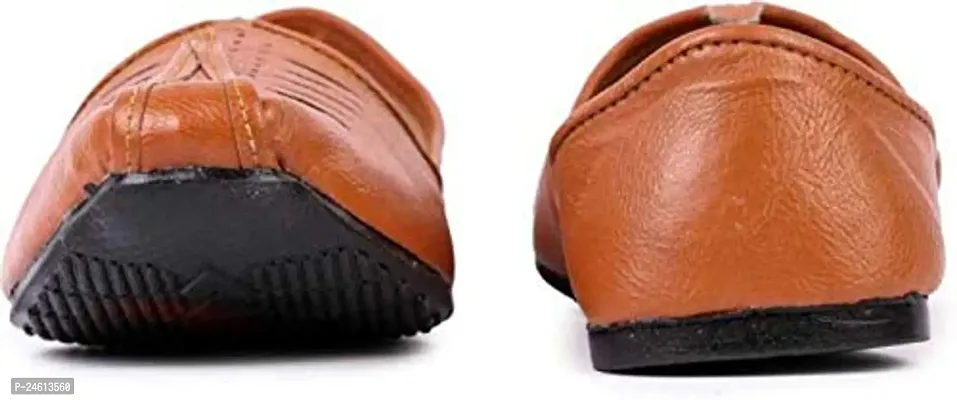 Elegant Tan Faux Leather Sandals For Women-thumb5