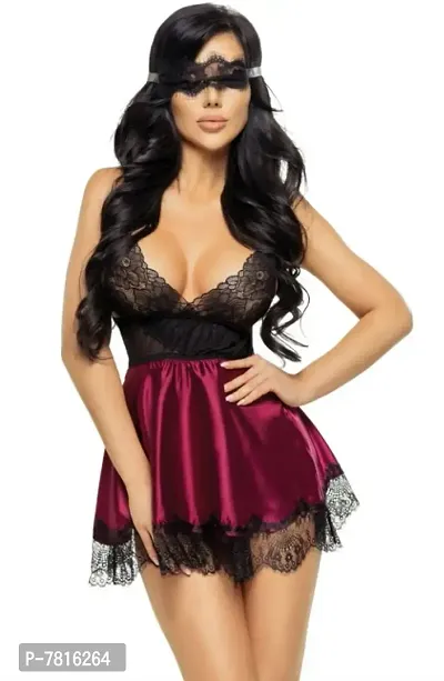 Sexy stylish Babydoll with G-string panty for women and girls-thumb0