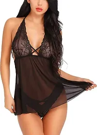 TRENDING BABYDOLL WITH G-STRING PANTY FOR WOMEN AND GIRLS-thumb1