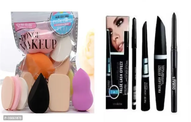 Nozti makeup Puff  New 3 in 1 Black Waterproof ( EYELINER , MASCARA , EYEBROW PENCIL) 25 g