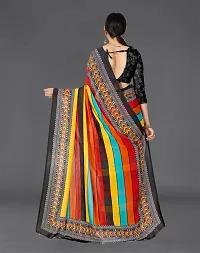 Women Georgette printed saree with  Unstitched Blouse Piecee Multicolored-thumb3