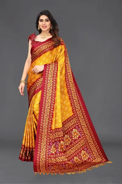 New In Silk Blend Saree with Blouse piece 