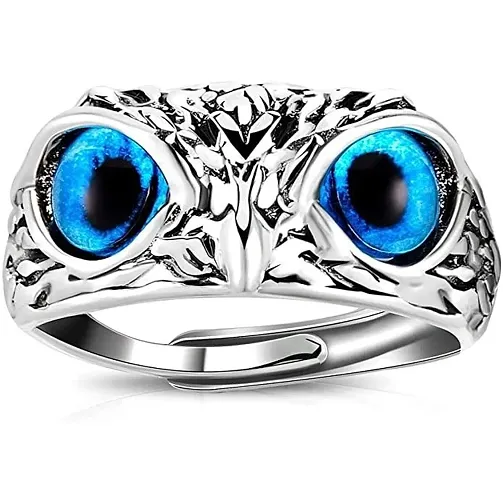 AJS Owl Ring for Women and Girls 316 Stainless Steel Jewelry Gift Comfort Fit | Fashionable Ring For Girls | Perfect Gift For Best Friends, Birthday (Pack of 1-OWL Ring)