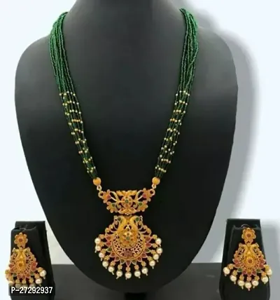 Stylish Green Alloy Jewellery Set For Women-thumb0