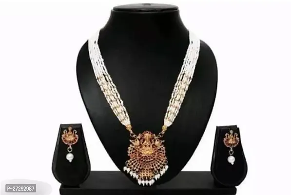 Stylish White Alloy Jewellery Set For Women-thumb0