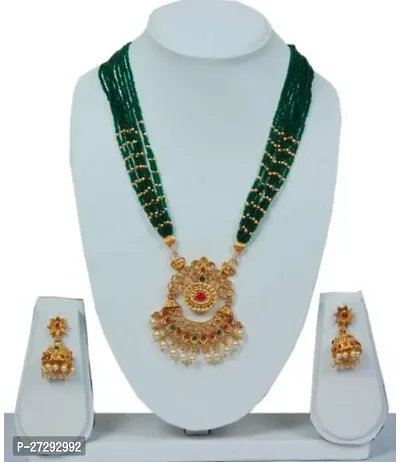 Stylish Green Alloy Jewellery Set For Women-thumb0